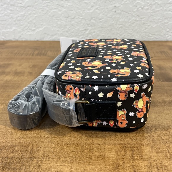 Loungefly Pokemon Charmander Black Floral Crossbody Bag NWT - Picture 9 of 13